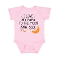 thumbnail image 1 of Inktastic I Love My Papa to the Moon and Back Boys or Girls Baby Bodysuit, 1 of 5