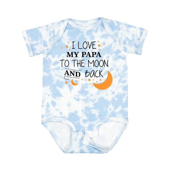 Inktastic I Love My Papa to the Moon and Back Boys or Girls Baby Bodysuit