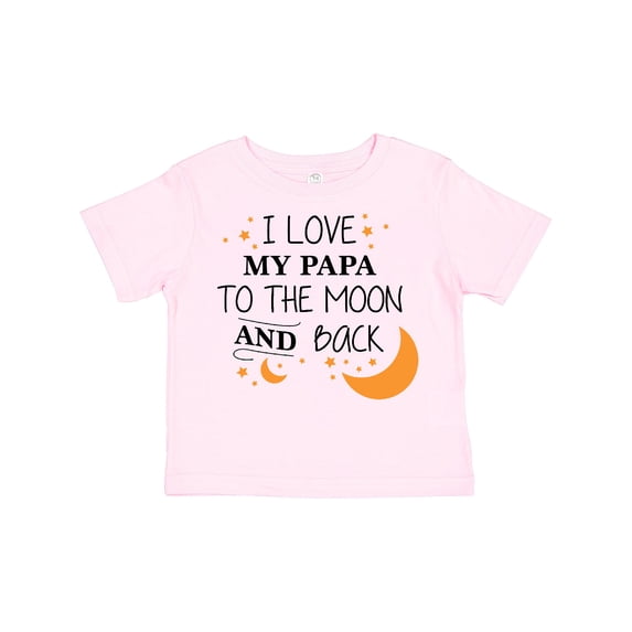 Inktastic I Love My Papa to the Moon and Back Boys or Girls Toddler T-Shirt
