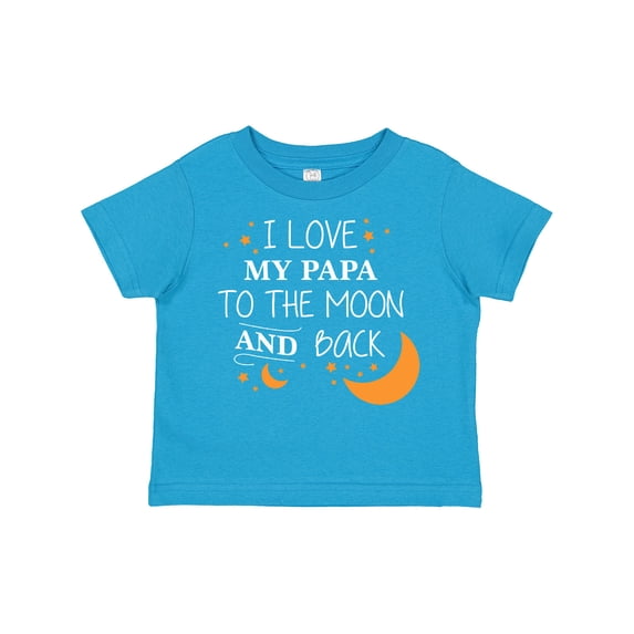 Inktastic I Love My Papa to the Moon and Back Boys or Girls Toddler T-Shirt