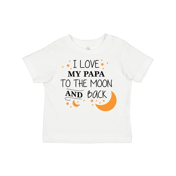 Inktastic I Love My Papa to the Moon and Back Boys or Girls Toddler T-Shirt