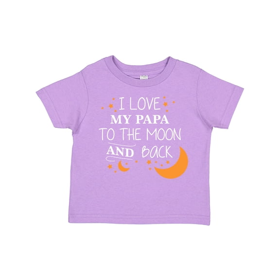 Inktastic I Love My Papa to the Moon and Back Boys or Girls Toddler T-Shirt