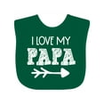 thumbnail image 1 of Inktastic I Love My Papa with Arrow Boys or Girls Baby Bib, 1 of 4