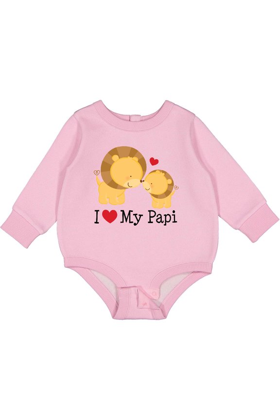 I Love My Papi Childs Baby Fleece Bodysuit