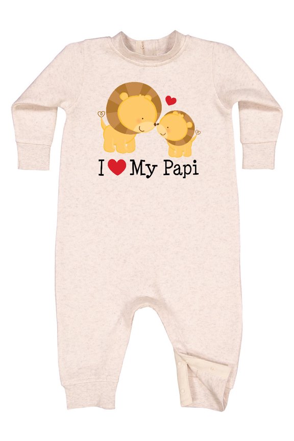 I Love My Papi Childs Baby Fleece Romper