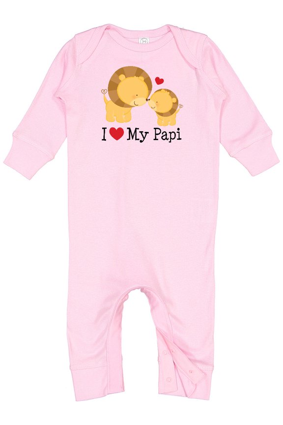 I Love My Papi Childs Baby Romper Coveralls