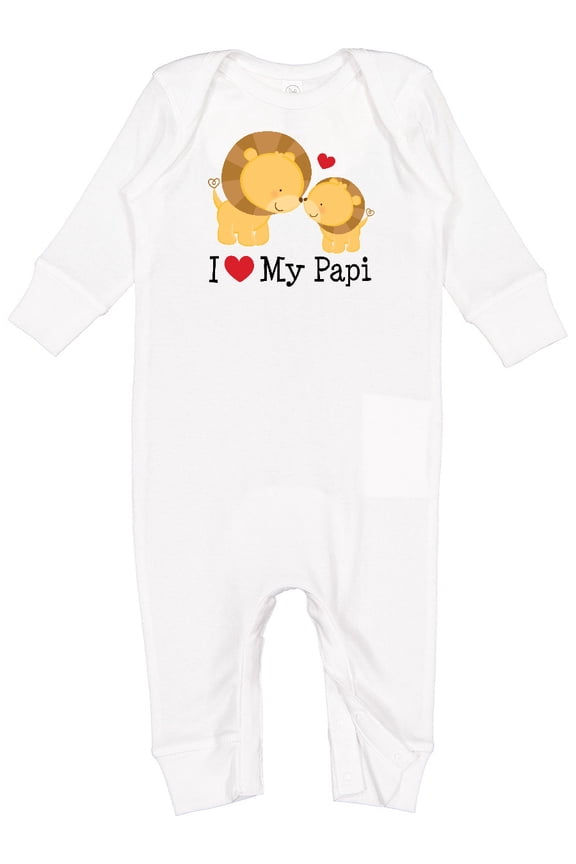 I Love My Papi Childs Baby Romper Coveralls