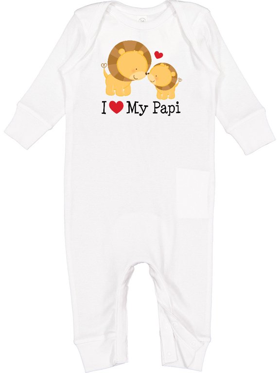 I Love My Papi Childs Baby Romper Coveralls