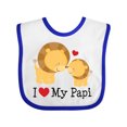 thumbnail image 1 of Inktastic I Love My Papi Childs Boys or Girls Baby Bib, 1 of 4
