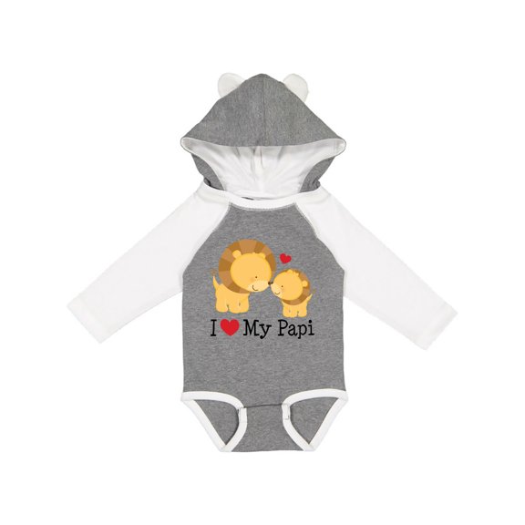 Inktastic I Love My Papi Childs Boys or Girls Long Sleeve Baby Bodysuit