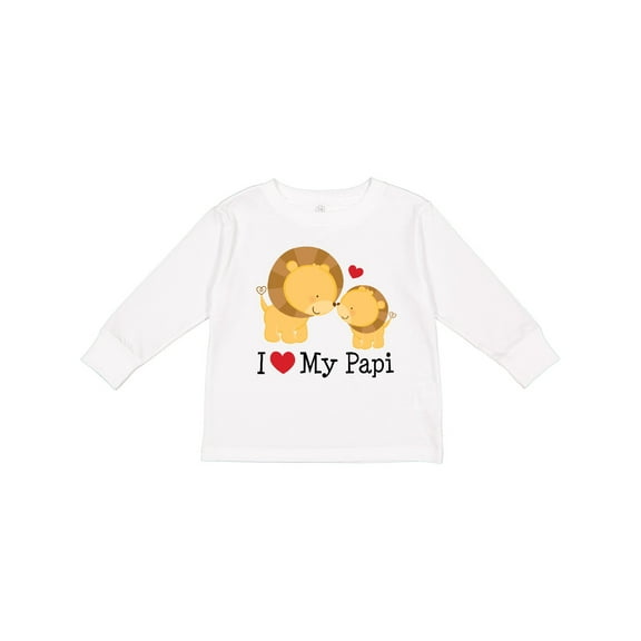 Inktastic I Love My Papi Childs Boys or Girls Long Sleeve Toddler T-Shirt