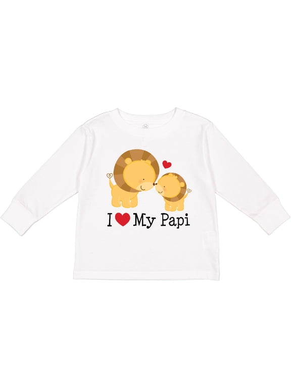 I Love My Papi Childs Boys or Girls Long Sleeve Toddler T-Shirt