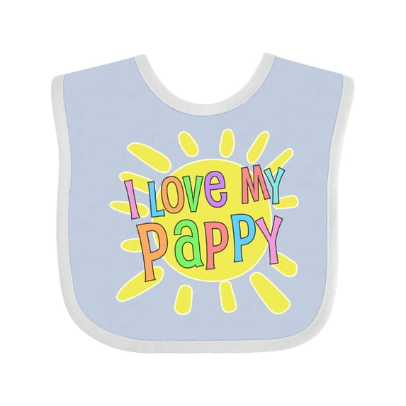 Inktastic I Love My Pappy- Sun and Rainbow Letters Boys or Girls Baby Bib