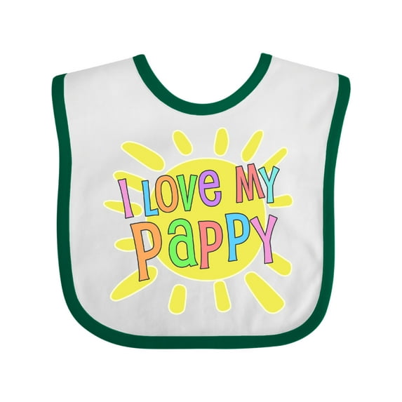 Inktastic I Love My Pappy- Sun and Rainbow Letters Boys or Girls Baby Bib
