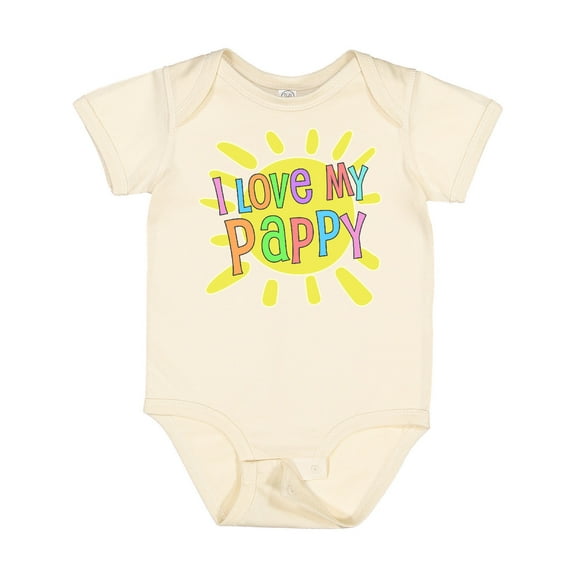 Inktastic I Love My Pappy Sun and Rainbow Letters Boys or Girls Baby Bodysuit