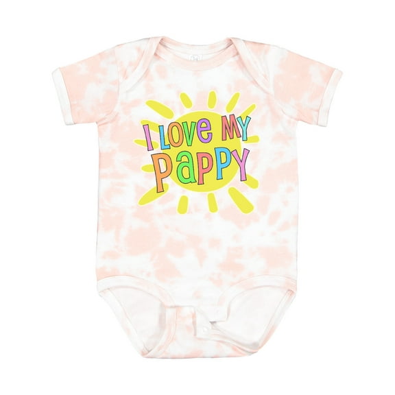 Inktastic I Love My Pappy Sun and Rainbow Letters Boys or Girls Baby Bodysuit