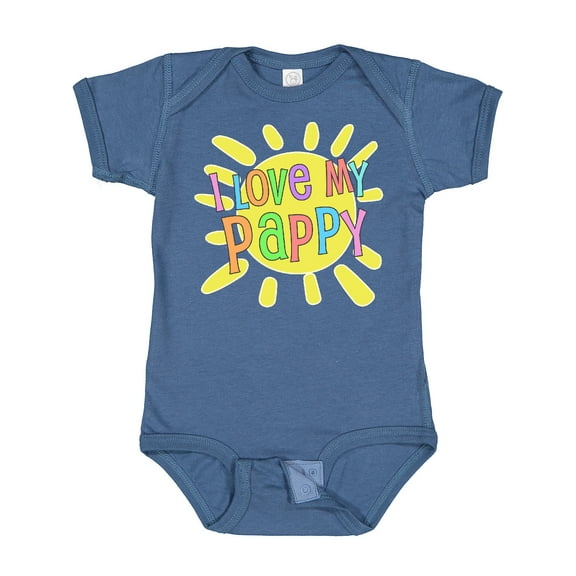 Inktastic I Love My Pappy Sun and Rainbow Letters Boys or Girls Baby Bodysuit