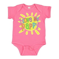 Inktastic I Love My Pappy Sun and Rainbow Letters Boys or Girls Baby Bodysuit