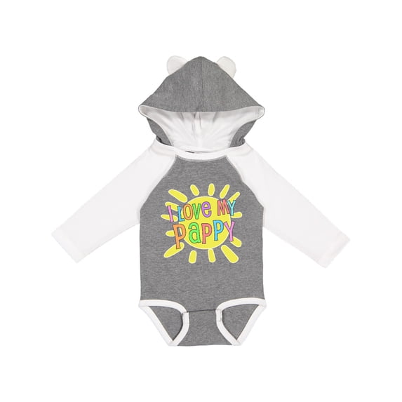 Inktastic I Love My Pappy Sun and Rainbow Letters Boys or Girls Long Sleeve Baby Bodysuit
