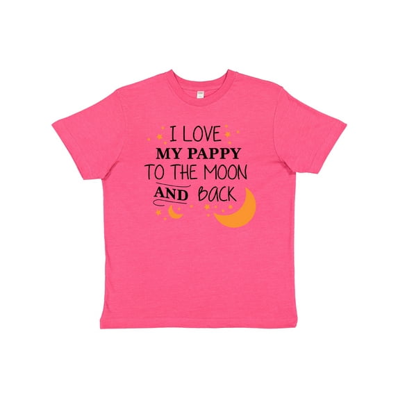 Inktastic I Love My Pappy To The Moon and Back Youth T-Shirt