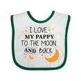 thumbnail image 1 of Inktastic I Love My Pappy to the Moon and Back Boys or Girls Baby Bib, 1 of 4