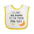 thumbnail image 1 of Inktastic I Love My Pappy to the Moon and Back Boys or Girls Baby Bib, 1 of 4