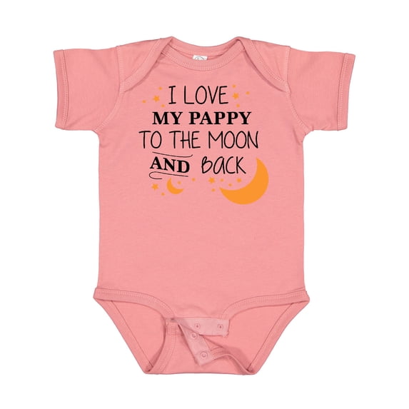 Inktastic I Love My Pappy to the Moon and Back Boys or Girls Baby Bodysuit