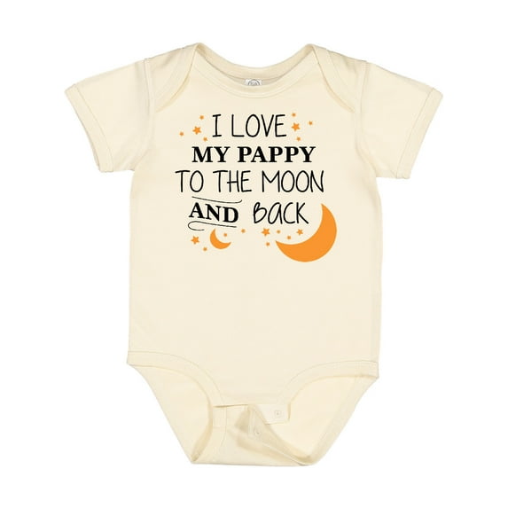 Inktastic I Love My Pappy to the Moon and Back Boys or Girls Baby Bodysuit
