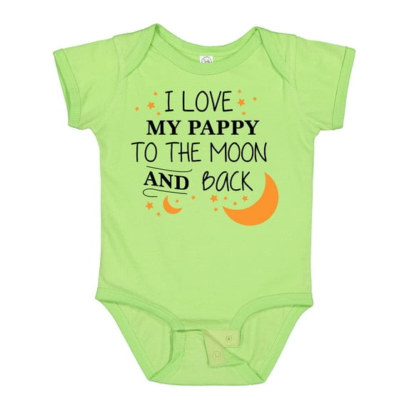 Inktastic I Love My Pappy to the Moon and Back Boys or Girls Baby Bodysuit