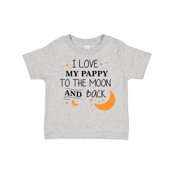 Inktastic I Love My Pappy to the Moon and Back Boys or Girls Toddler T-Shirt