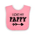 thumbnail image 1 of Inktastic I Love My Pappy with Arrow Boys or Girls Baby Bib, 1 of 4