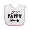 thumbnail image 1 of Inktastic I Love My Pappy with Arrow Boys or Girls Baby Bib, 1 of 4