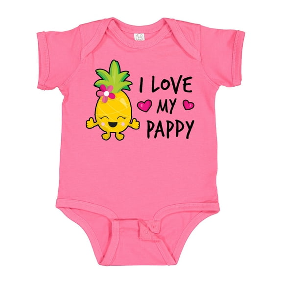 Inktastic I Love My Pappy with Pineapple Girls Baby Bodysuit