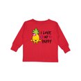 thumbnail image 1 of Inktastic I Love My Pappy with Pineapple Girls Long Sleeve Toddler T-Shirt, 1 of 5