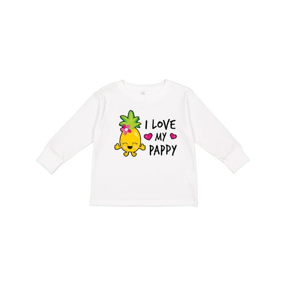 Inktastic I Love My Pappy with Pineapple Girls Long Sleeve Toddler T-Shirt