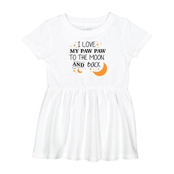 Inktastic I Love My Paw Paw to the Moon and Back Girls Baby Dress