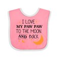 thumbnail image 1 of Inktastic I Love My Paw Paw to the Moon and Back Boys or Girls Baby Bib, 1 of 4