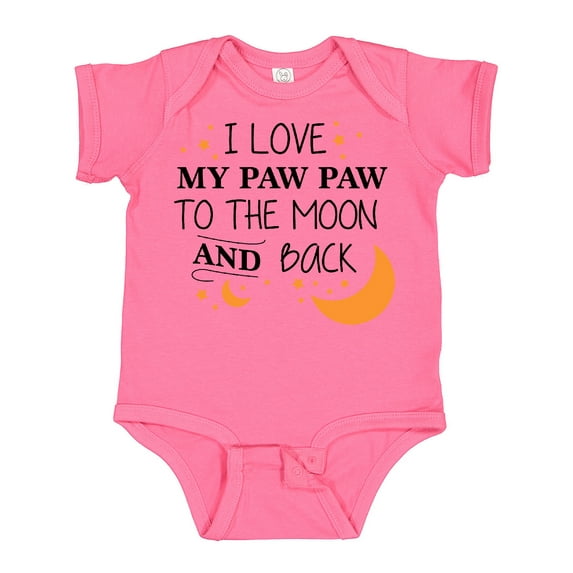 Inktastic I Love My Paw Paw to the Moon and Back Boys or Girls Baby Bodysuit