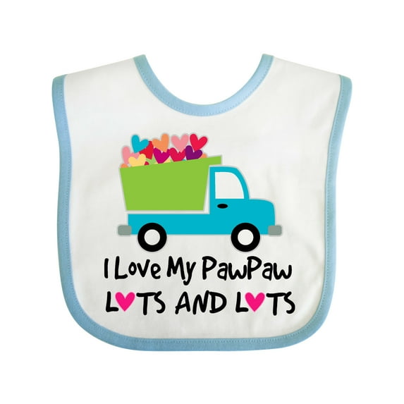 Inktastic I Love My PawPaw Boys or Girls Baby Bib