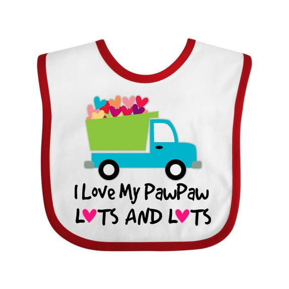 Inktastic I Love My PawPaw Boys or Girls Baby Bib
