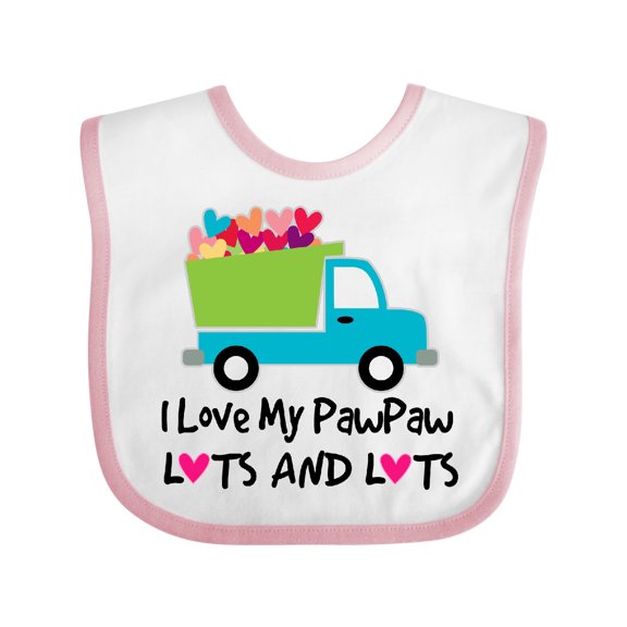 Inktastic I Love My PawPaw Boys or Girls Baby Bib