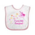 thumbnail image 1 of Inktastic I Love My Pawpaw Girls Baby Bib, 1 of 4