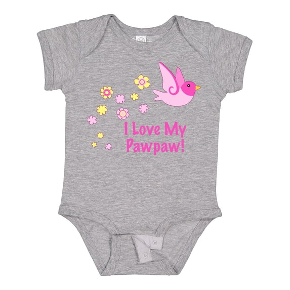 Inktastic I Love My Pawpaw Girls Baby Bodysuit