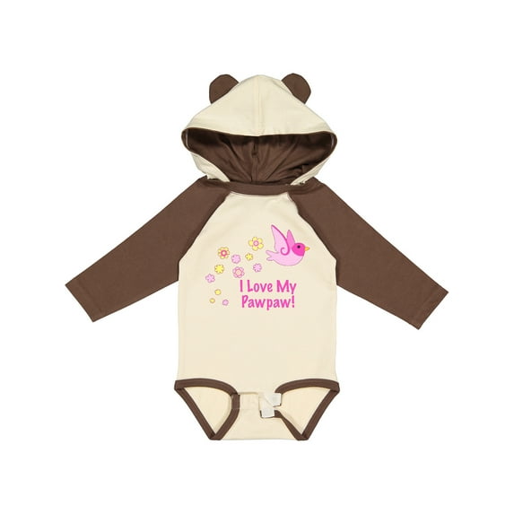 Inktastic I Love My Pawpaw Girls Long Sleeve Baby Bodysuit