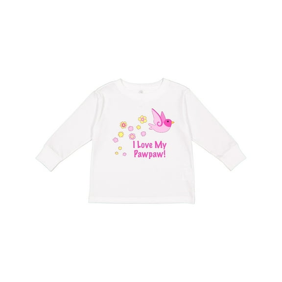 Inktastic I Love My Pawpaw Girls Long Sleeve Toddler T-Shirt