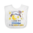 thumbnail image 1 of Inktastic I Love My Peepaw to the Moon and Back Cute Sheep Boys or Girls Baby Bib, 1 of 4