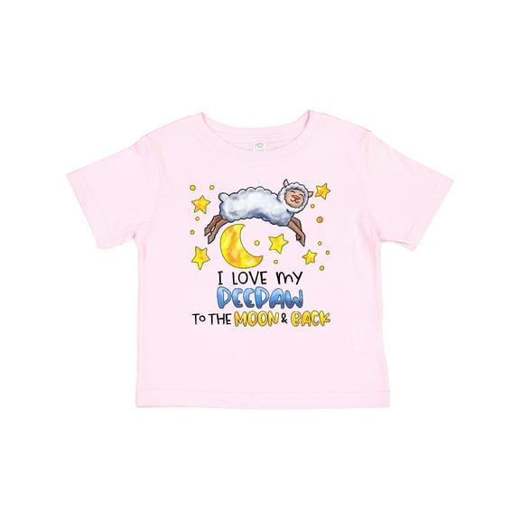 Inktastic I Love My Peepaw to the Moon and Back Cute Sheep Boys or Girls Baby T-Shirt