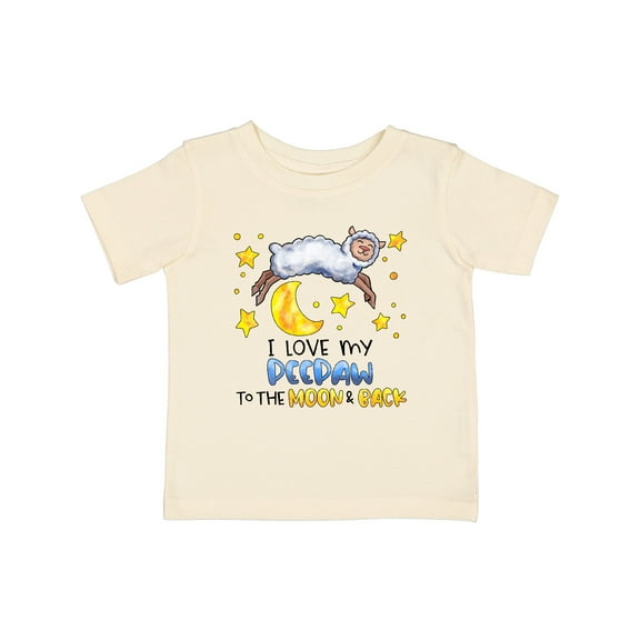 Inktastic I Love My Peepaw to the Moon and Back Cute Sheep Boys or Girls Baby T-Shirt