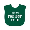 thumbnail image 1 of Inktastic I Love My Pop Pop with Arrow Boys or Girls Baby Bib, 1 of 4