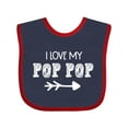 thumbnail image 1 of Inktastic I Love My Pop Pop with Arrow Boys or Girls Baby Bib, 1 of 4